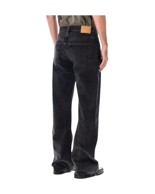 Jeanerica Black Belt-Loop Jeans for men
