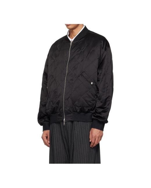 Wooyoungmi Gray Reversible Quilted Bomber Jacket for men