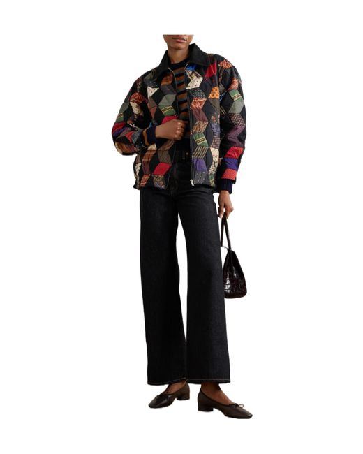 Sea Multicolor Patchwork Quilted Jacket