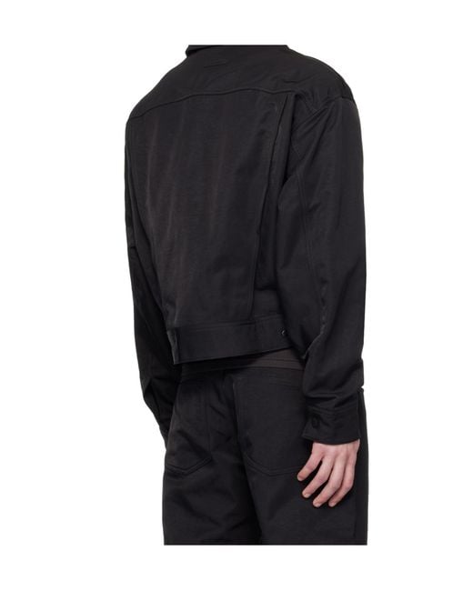 Fear Of God Black Textured Trucker Jacket for men