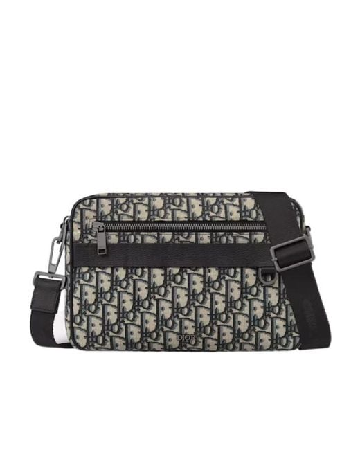 Dior Black Maxi Safari Bag With Strap for men