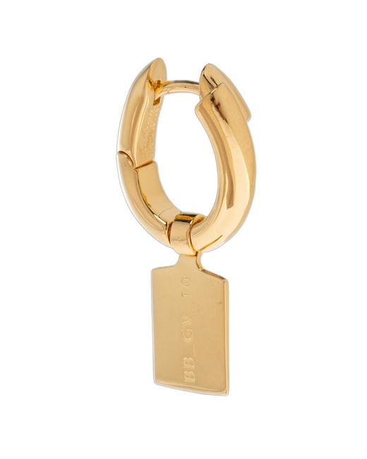 Balenciaga Metallic Asymmetrical Shape Earrings