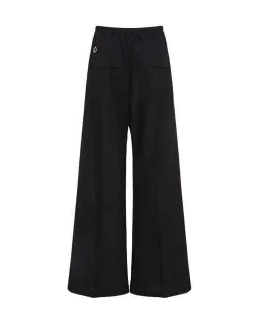 Moncler Black 'Belas' Pants With Drawstring Waist And Logo Patch On The Side for men