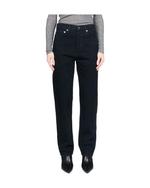 Agolde Black 90's Pinch Waist Cropped Leg Jeans