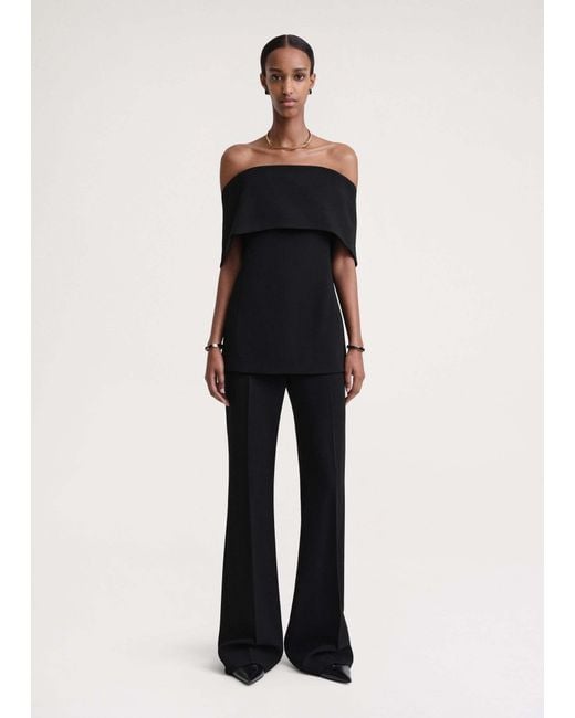 Totême Black Totême Off-Shoulder Top