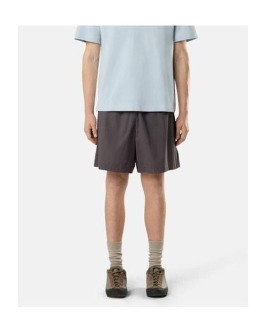 Stone Island Gray Elasticated Waistband Pattern Shorts for men