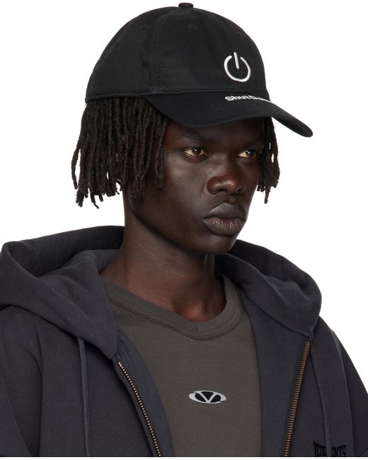 Vetements Black Logo Baseball Cap for men