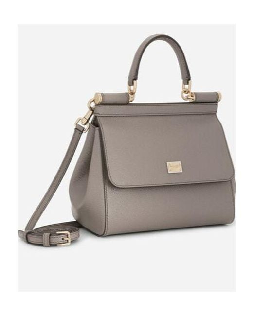 Dolce & Gabbana Gray Small Sicily Handbag