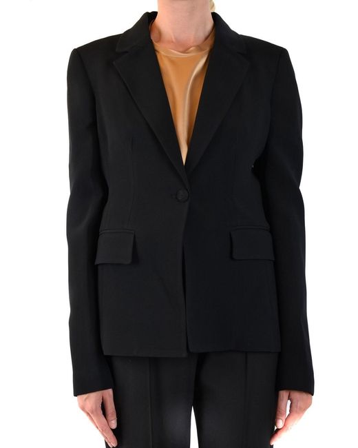 Philipp Plein Black Notched-Lapels Single-Breasted Blazer