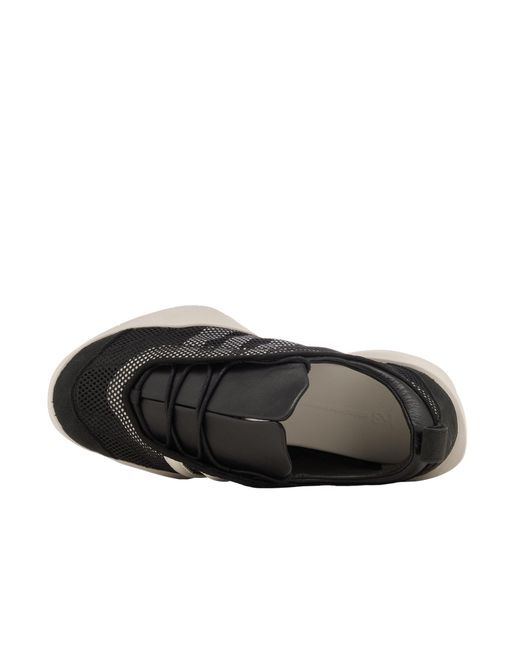 Y-3 Black Regu Lace-Up Sneakers for men
