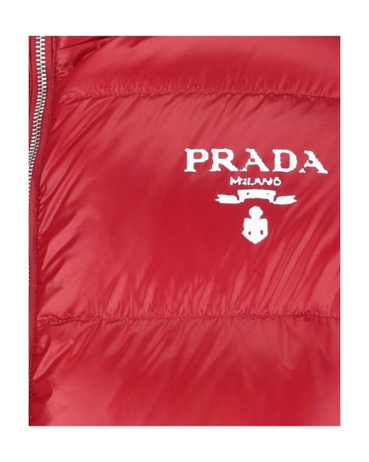 Prada Red Re-Nylon Puffer Jacket