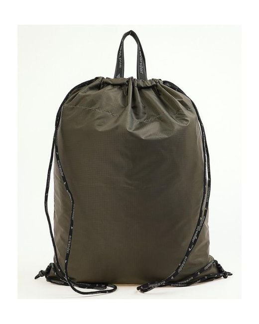 And Wander Green Drawstring Tote Bag for men