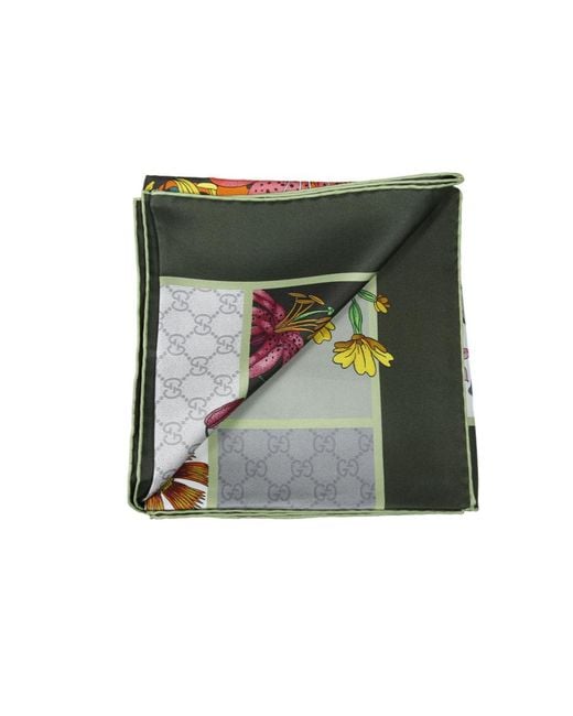 Gucci White Floral Printed Scarf