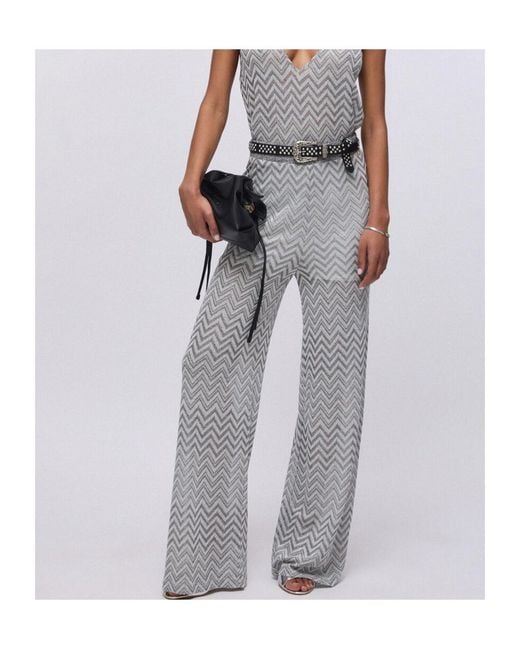 Liu Jo Gray Drawstring Trousers