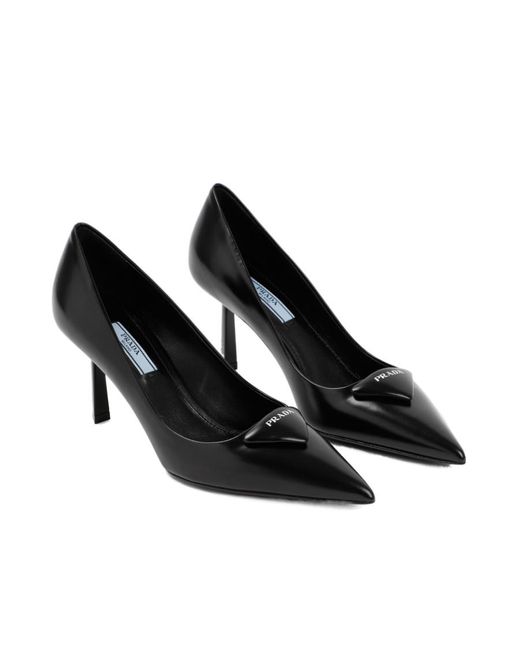 Prada Black Pointed Toe Slip-On Pumps