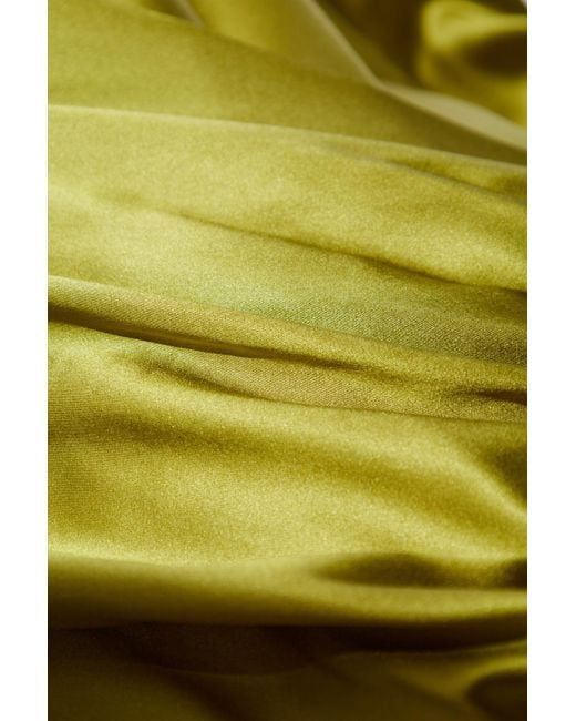 Dries Van Noten Green Long-Sleeved V-Neck Shirt