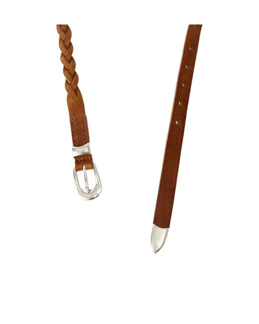 Our Legacy Brown Braided Buckle Belt for men