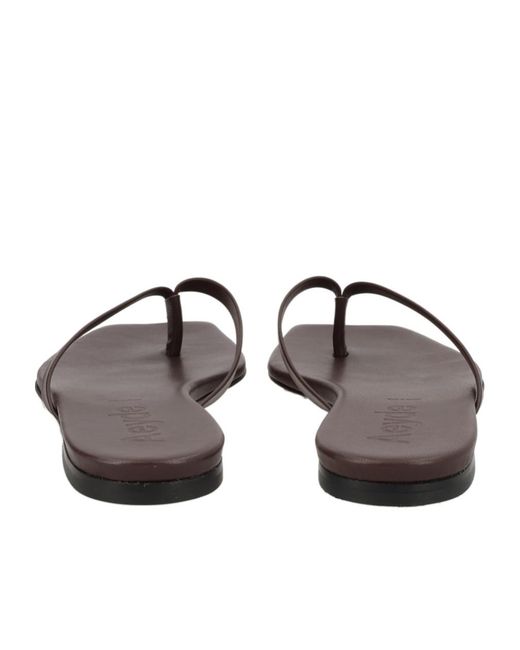 Aeyde Brown Renee Square-Toe Sandals
