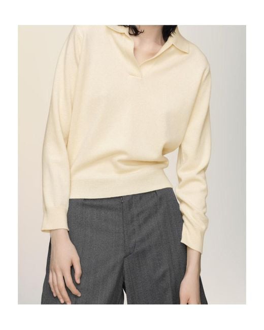 Maison Margiela White V-Neck Knitted Jumper