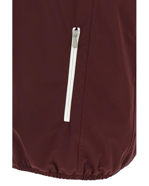 Brunello Cucinelli Purple Hooded Vest for men