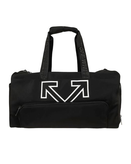 Off-White c/o Virgil Abloh Black Heritage Logo Gym Tote Bag for men