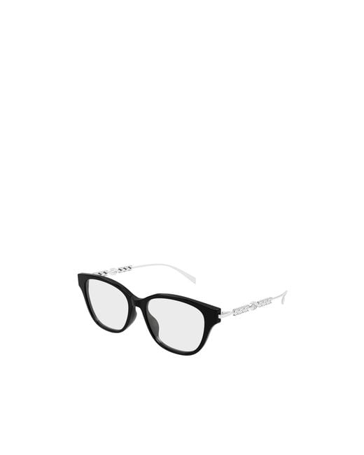Gucci White Eyewear Embellished Square Frame Glasses