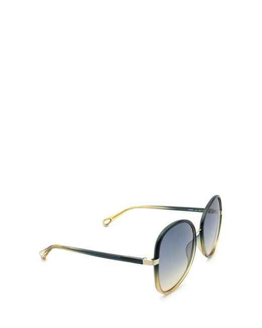 Chloé Blue Extra-Large Frame Sunglasses