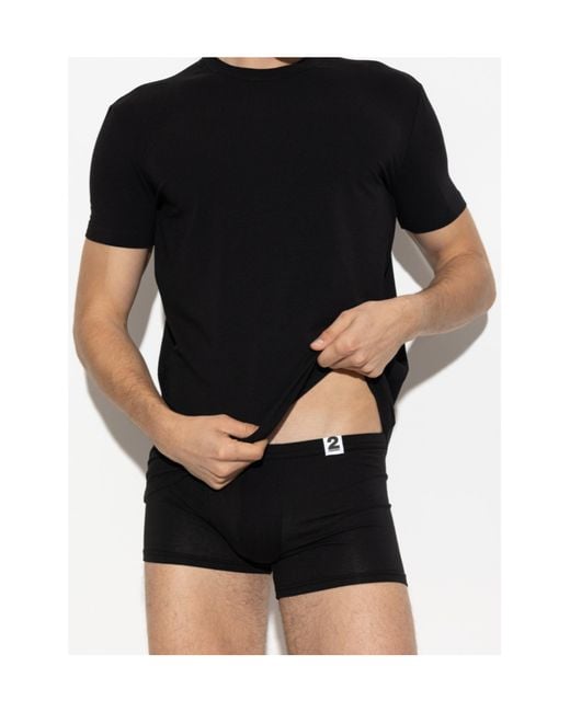 DSquared² Black Short Sleeve T-Shirt for men
