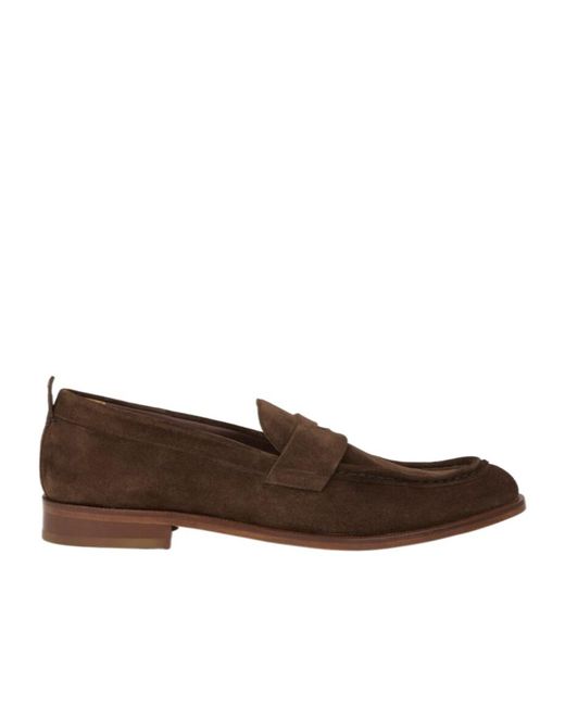 Etro Brown Logo-Embossed Loafers for men