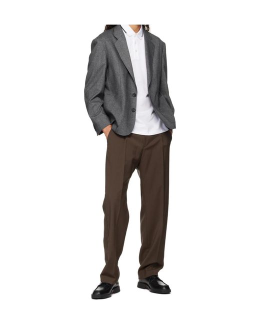 Boss Black Belt-Loop Casual Pants for men