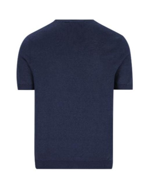 Tagliatore Blue Josh Regular Fit T-Shirt for men