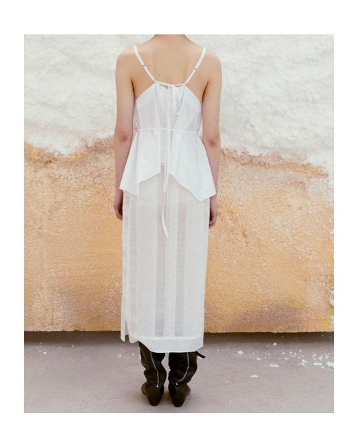 Low Classic White See-Through Layered Skirt