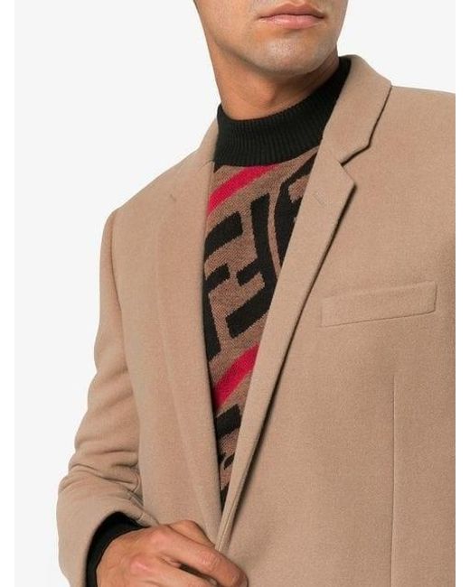 Saint Laurent Natural Classic Single-Button Coat for men