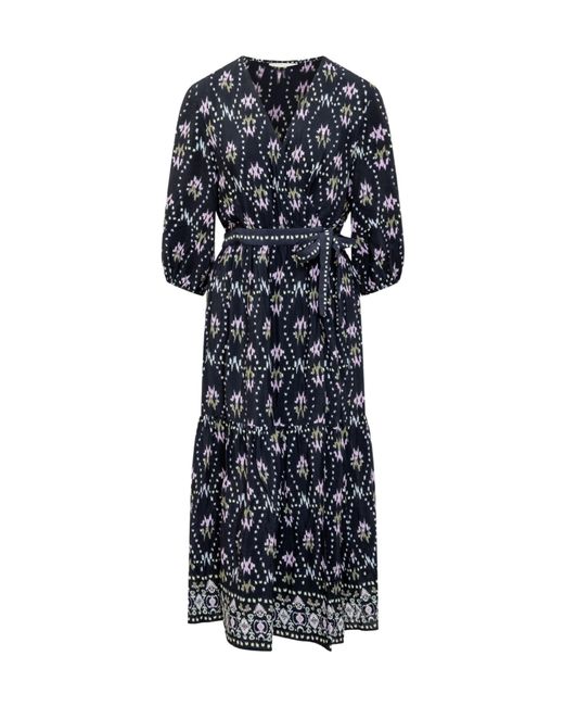 Ba&sh Black Graphic-Print Midi Dress