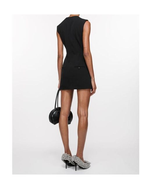 Acne Black Short Sleeve Mini Dress