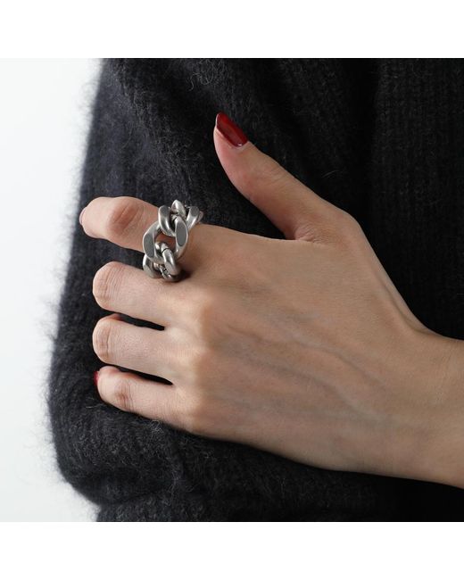 Jil Sander Metallic Chain Ring