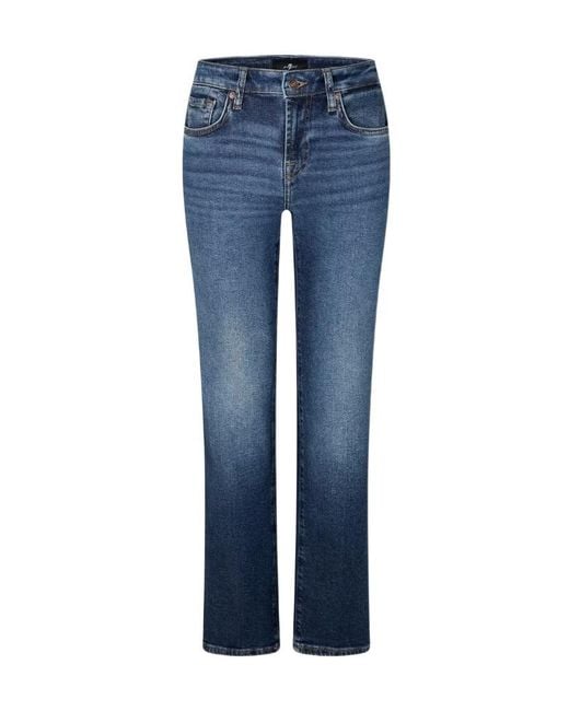7 For All Mankind Blue Belt Loop Jeans