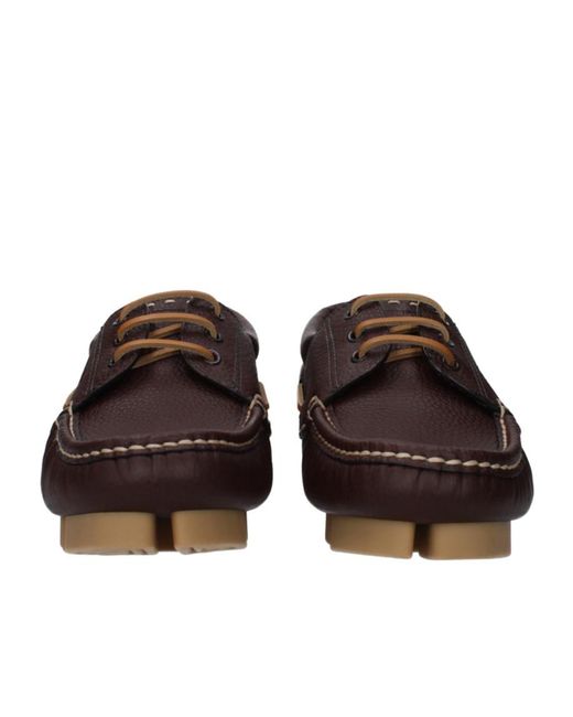 Fendi Brown Deck Lace-Ups Loafers for men