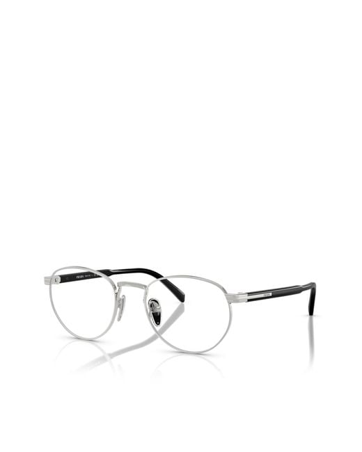 Prada Natural Eyewear Round Frame Glasses for men