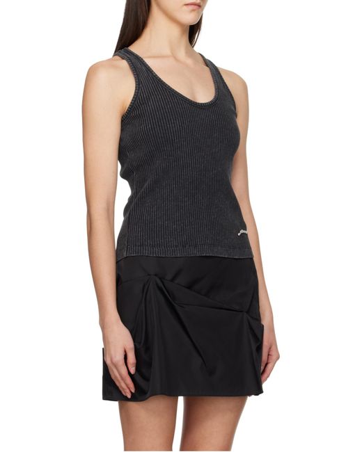 Ganni Black Washed Tank Top