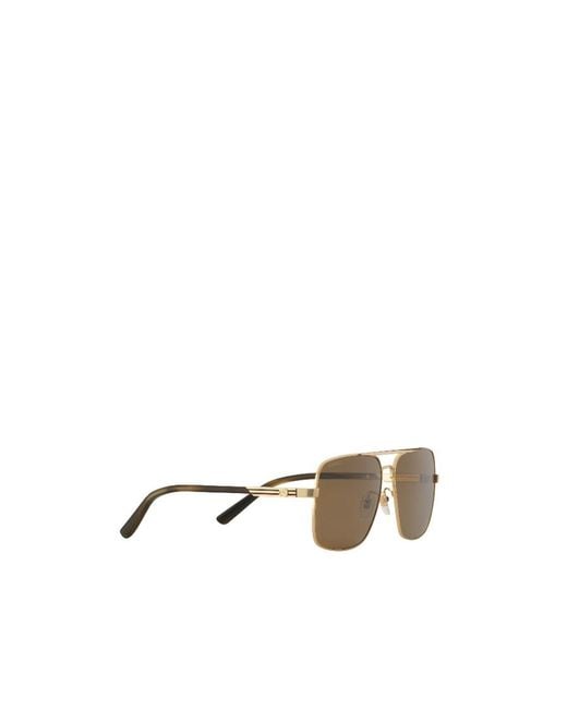 Gucci Metallic Navigator Frame Sunglasses for men