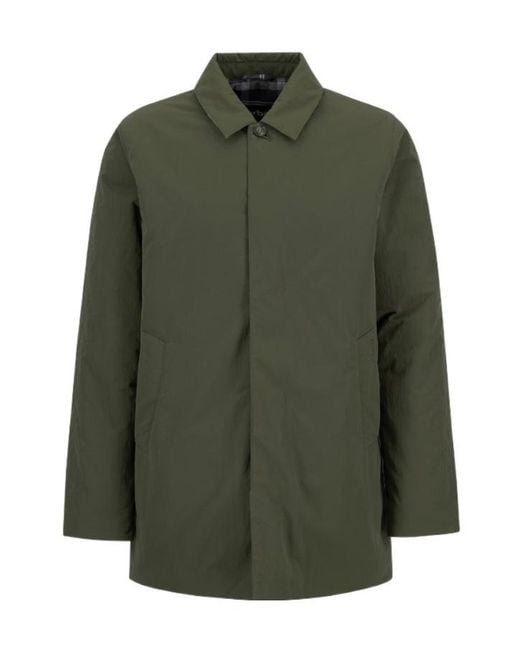 Barbour Green Collared Casual Jacket for men