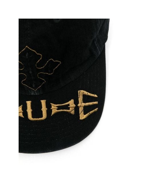 Rhude Black Logo Embroidered Baseball Cap for men