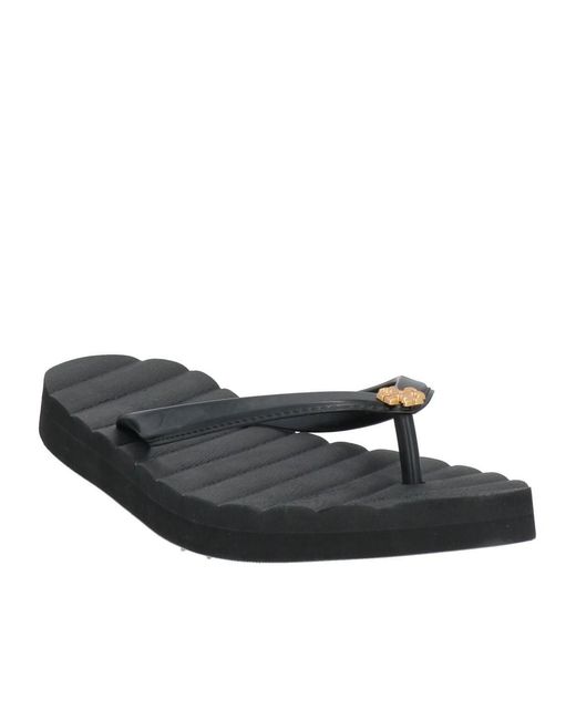 Tory Burch Black Plain Colour Flip Flops