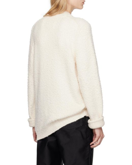 Maison Margiela White Crewneck Long Sleeved Jumper