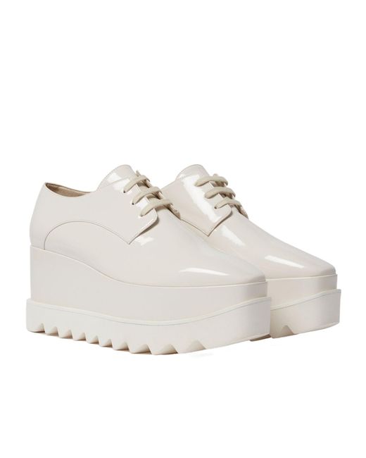 Stella McCartney White Limited Edition Elyse Monochrome Platform Shoes