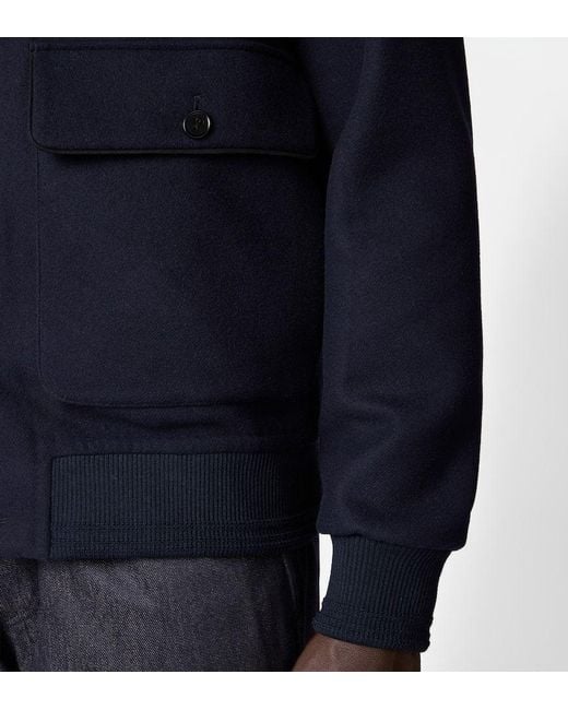 Tod's Blue Button-Up Bomber Jacket for men