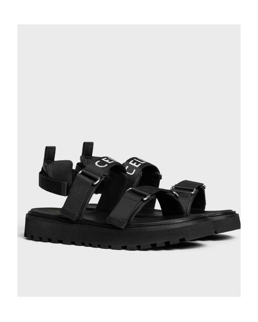 Céline Black Billie Strappy Sandal for men