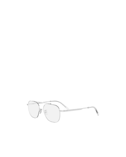 Dior White Eyewear Pilot Frame Glasses for men