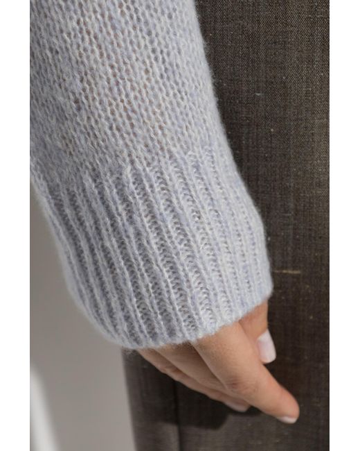 Lisa Yang White Solene Ribbed Knitted Sweater